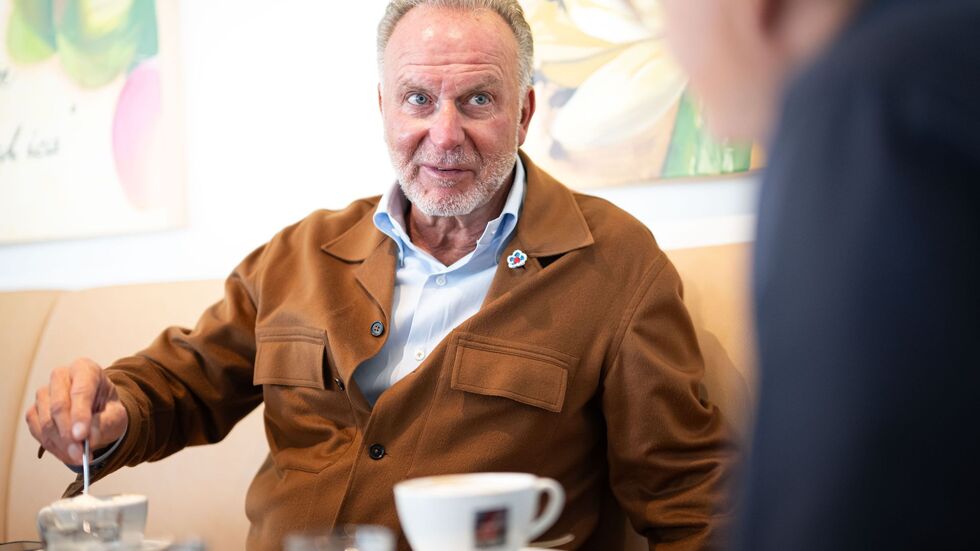 Karl-Heinz Rummenigge beim Interview vor seinem runden Geburtstag.