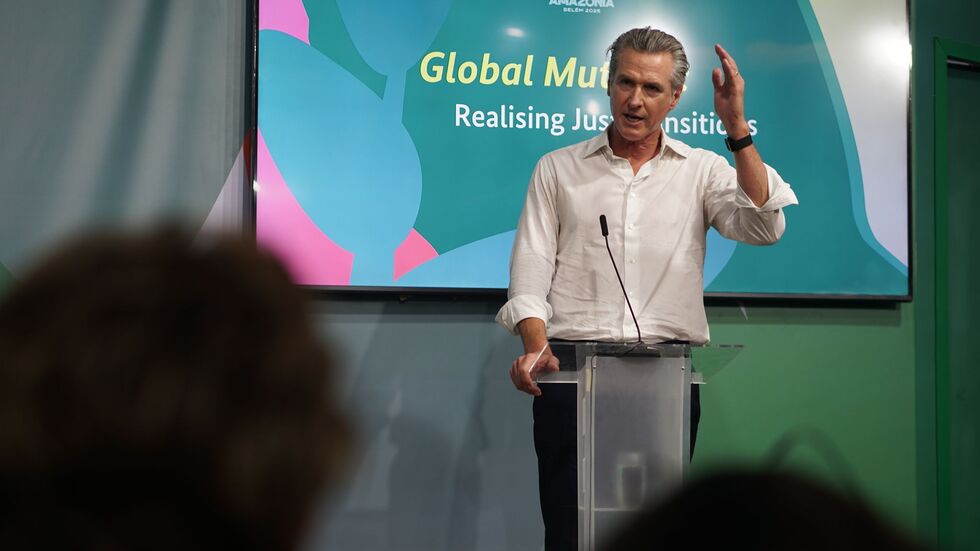 Der demokratische Politiker Gavin Newsom will Hoffnung auf der Weltklimakonferenz verbreiten. Der demokratische Politiker Gavin Newsom will Hoffnung auf der Weltklimakonferenz verbreiten.