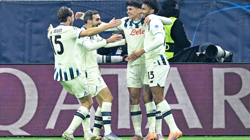 Bergamo bejubelt das zweite Tor. Bergamo bejubelt das zweite Tor.