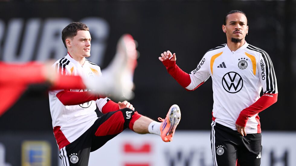 Florian Wirtz (l.) und Leroy Sané (r.) sind in der Offensive gegen Luxemburg gefordert. Florian Wirtz (l.) und Leroy Sané (r.) sind in der Offensive gegen Luxemburg gefordert.