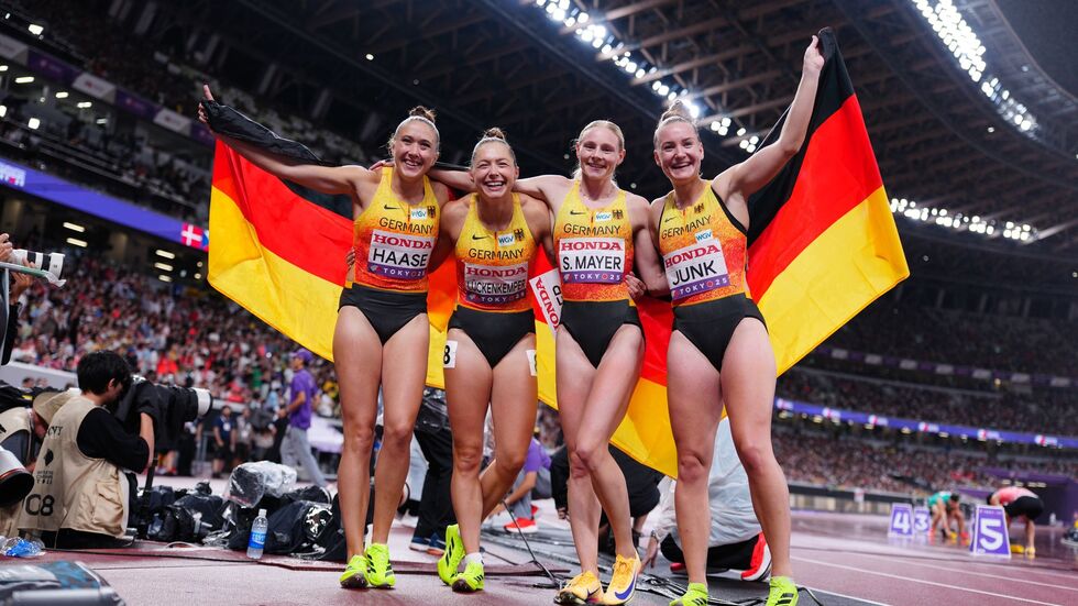 Die Staffel gewinnt Bronze.
