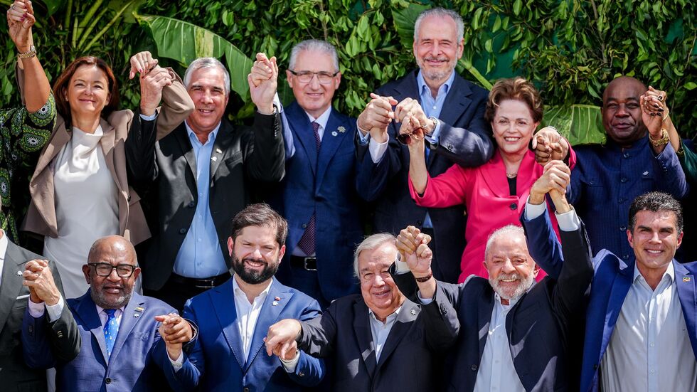 Gute Laune schon vor dem offiziellen Start: Lula und der UN-Chef. Gute Laune schon vor dem offiziellen Start: Lula und der UN-Chef.