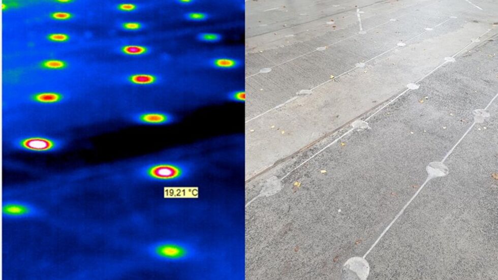 Gegenüberstellung vom Livebild und Wärmekamerabild