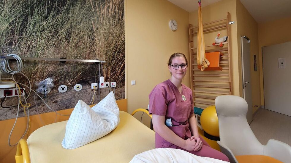 Hebamme Hannah Witschas (20). Die gebürtige Bautzenerin verstärkt das Team im Görlitzer Klinikum