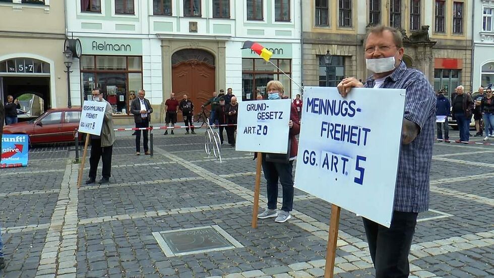 AfD-Demo in Zittau. Foto: Dieter Eimer