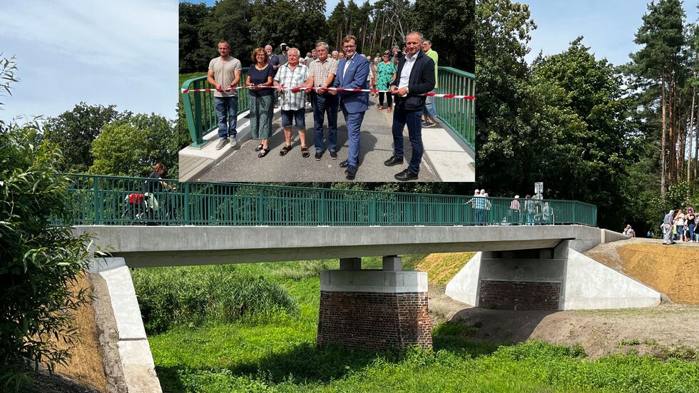 Gestern wurde die instandgesetzte Elsterbrücke am Wasserwerk Buchwalde, einem Ortsteil von Senftenberg,  offiziell freigegeben