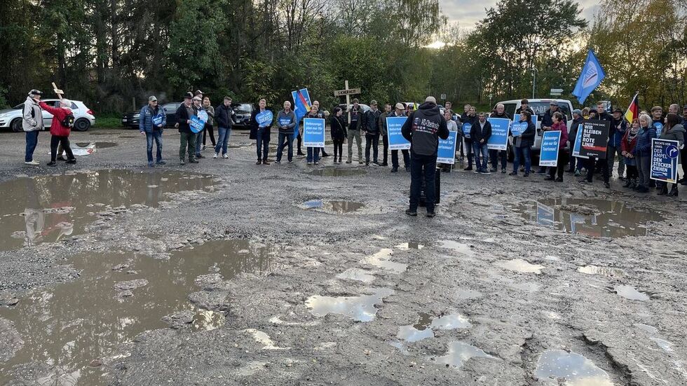 AfD-Demo Ende Oktober am Stausee Bautzen AfD-Demo Ende Oktober am Stausee Bautzen