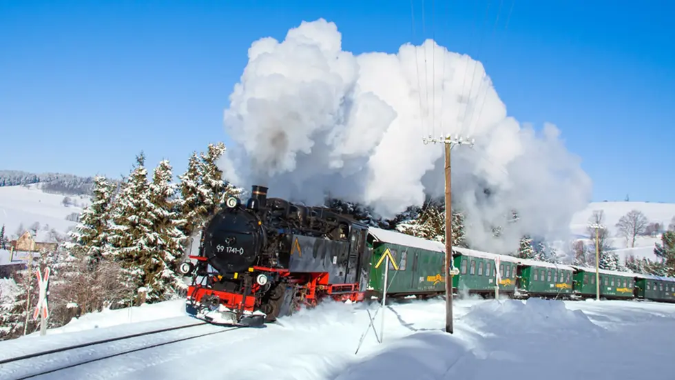 Die meisten Fahrgäste zählte die Fichtelbergbahn 2018 im Dezember. 
