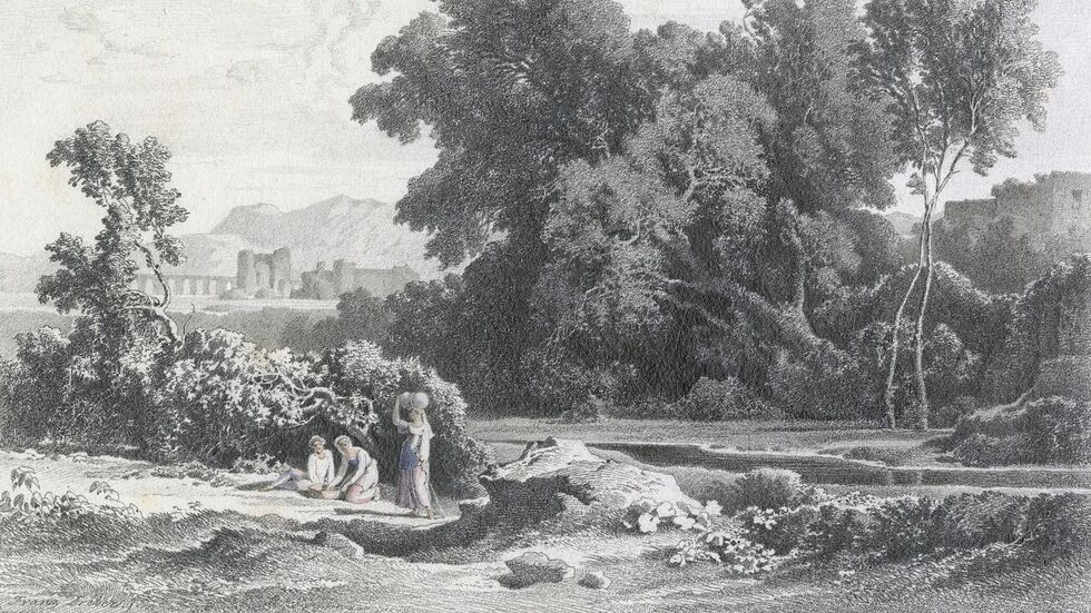 Heinrich Dreber "Wäscherinnen bei Olevano", um 1850, Görlitzer Sammlungen für Geschichte und Kultur Heinrich Dreber "Wäscherinnen bei Olevano", um 1850, Görlitzer Sammlungen für Geschichte und Kultur