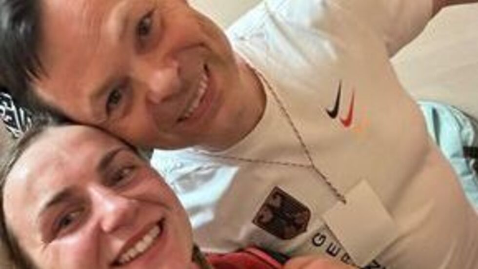 Ronny Michler mit der deutschen Boxerin Maxi Klötzer.