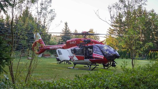 Auch ein Rettungshubschrauber war vor Ort.