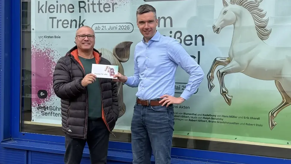 Intendant Daniel Ris (l.) und SANA-Geschäftsführer Björn Hentschel (r.) Intendant Daniel Ris (l.) und SANA-Geschäftsführer Björn Hentschel (r.)
