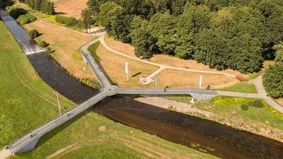 Entwurf der Brücke über das Zittauer Dreiländereck.