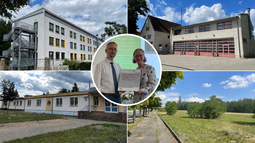 Bürgermeister Frank Lehmann erhielt heute den Förderscheck von Infrastrukturministerin Regina Kraushaar. Bürgermeister Frank Lehmann erhielt heute den Förderscheck von Infrastrukturministerin Regina Kraushaar.