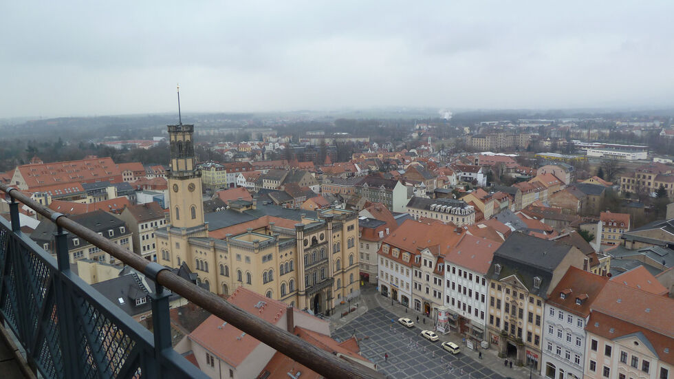 Blick auf die Zittauer Innenstadt. Viele Bautzen sind denkmalgeschützt. Blick auf die Zittauer Innenstadt. Viele Bautzen sind denkmalgeschützt.